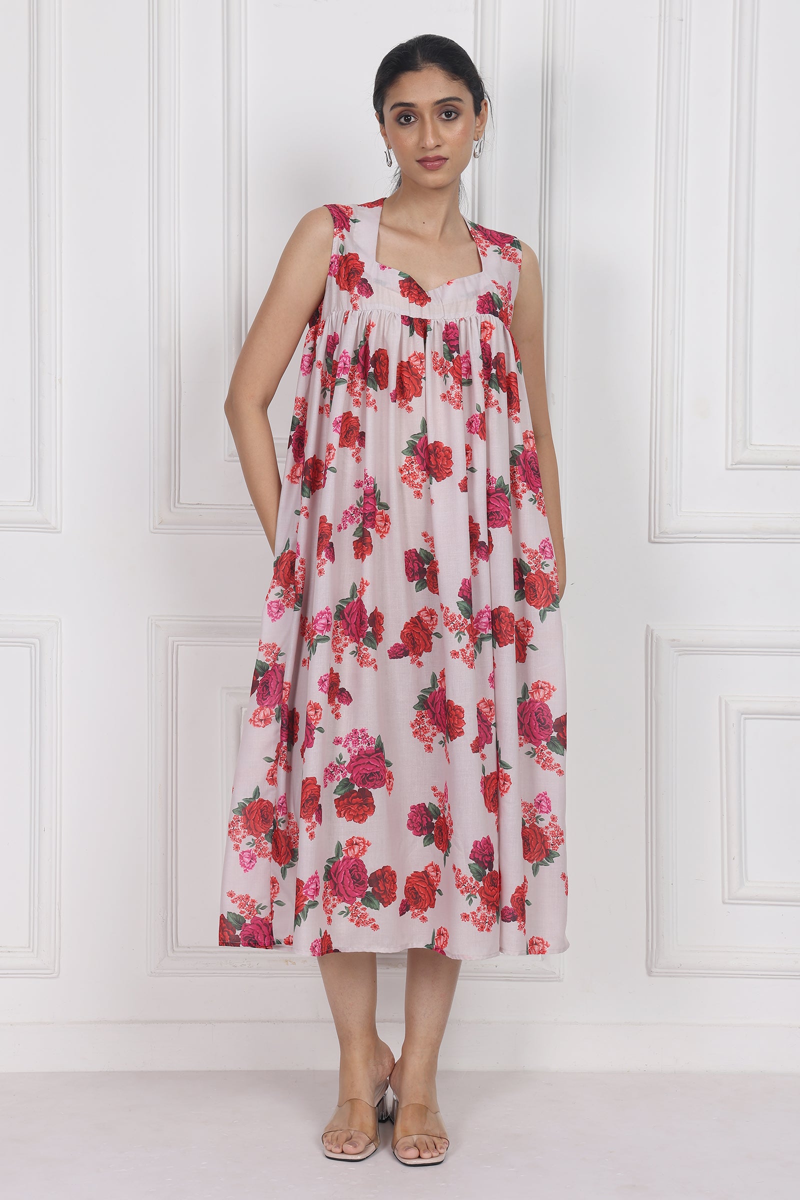 Wander Edit - Crimson Rose Song Longline Dress