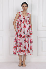 Crimson Rose Song Longline Dress – Chic & Modern