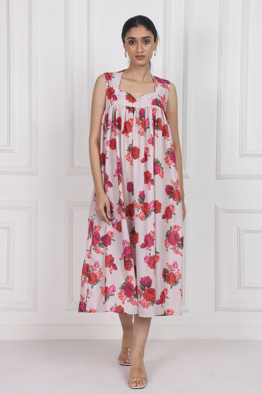 Crimson Rose Song Longline Dress – Chic & Modern