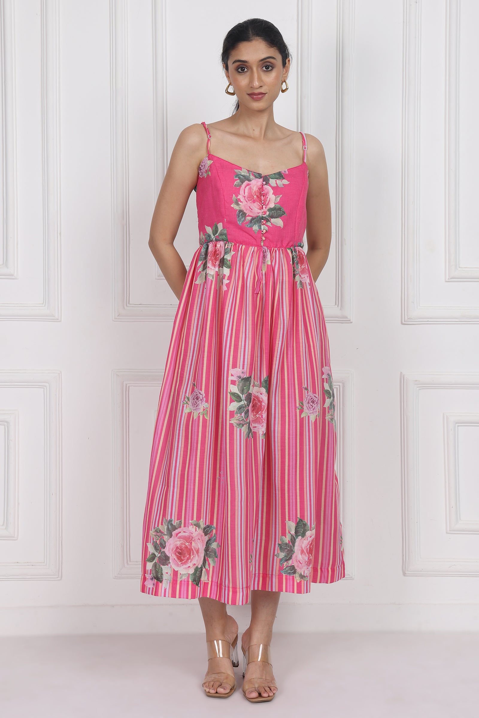 Wander Edit - Fit And Flare Windflower Song Happy Strappy Dress