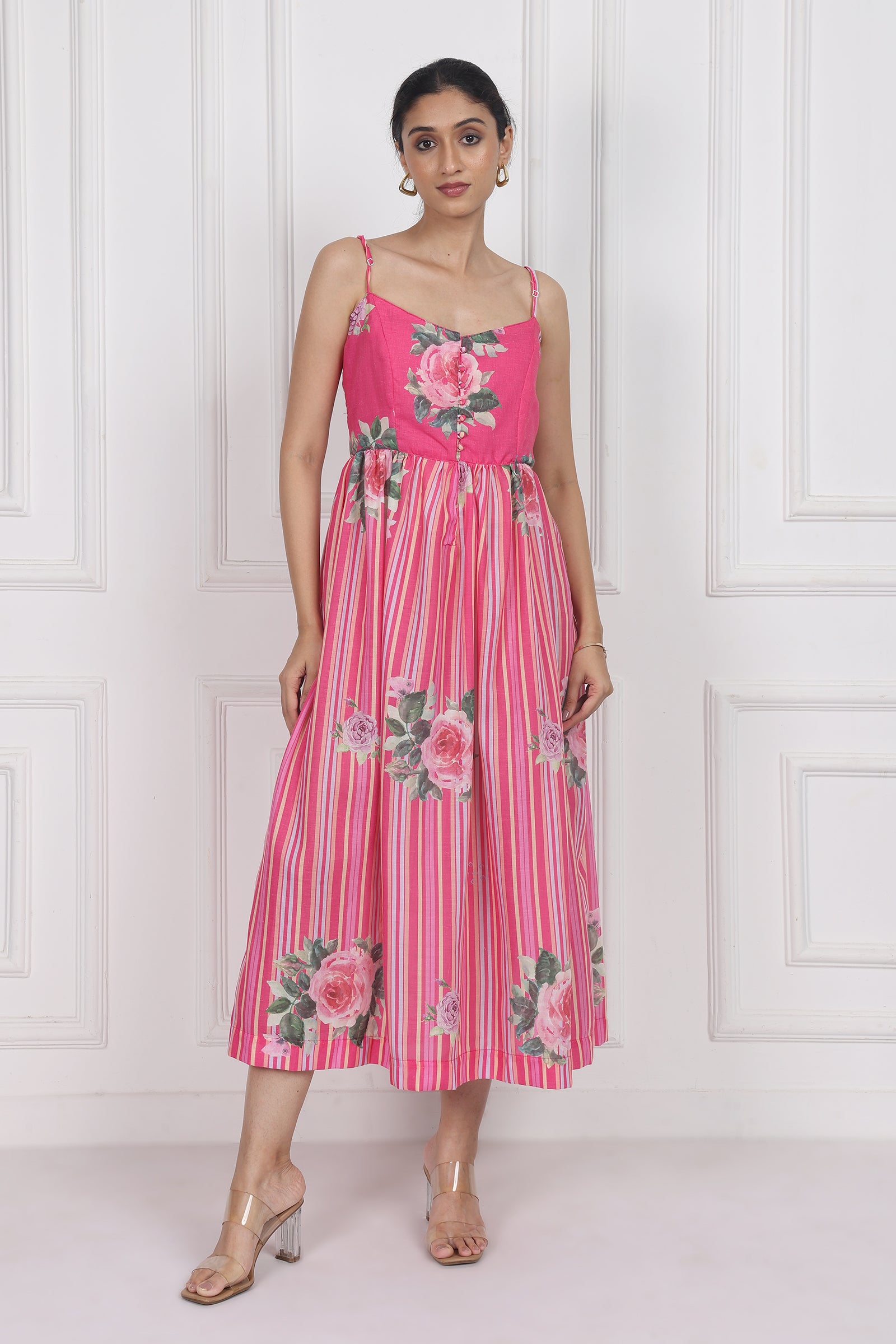 Wander Edit - Fit And Flare Windflower Song Happy Strappy Dress