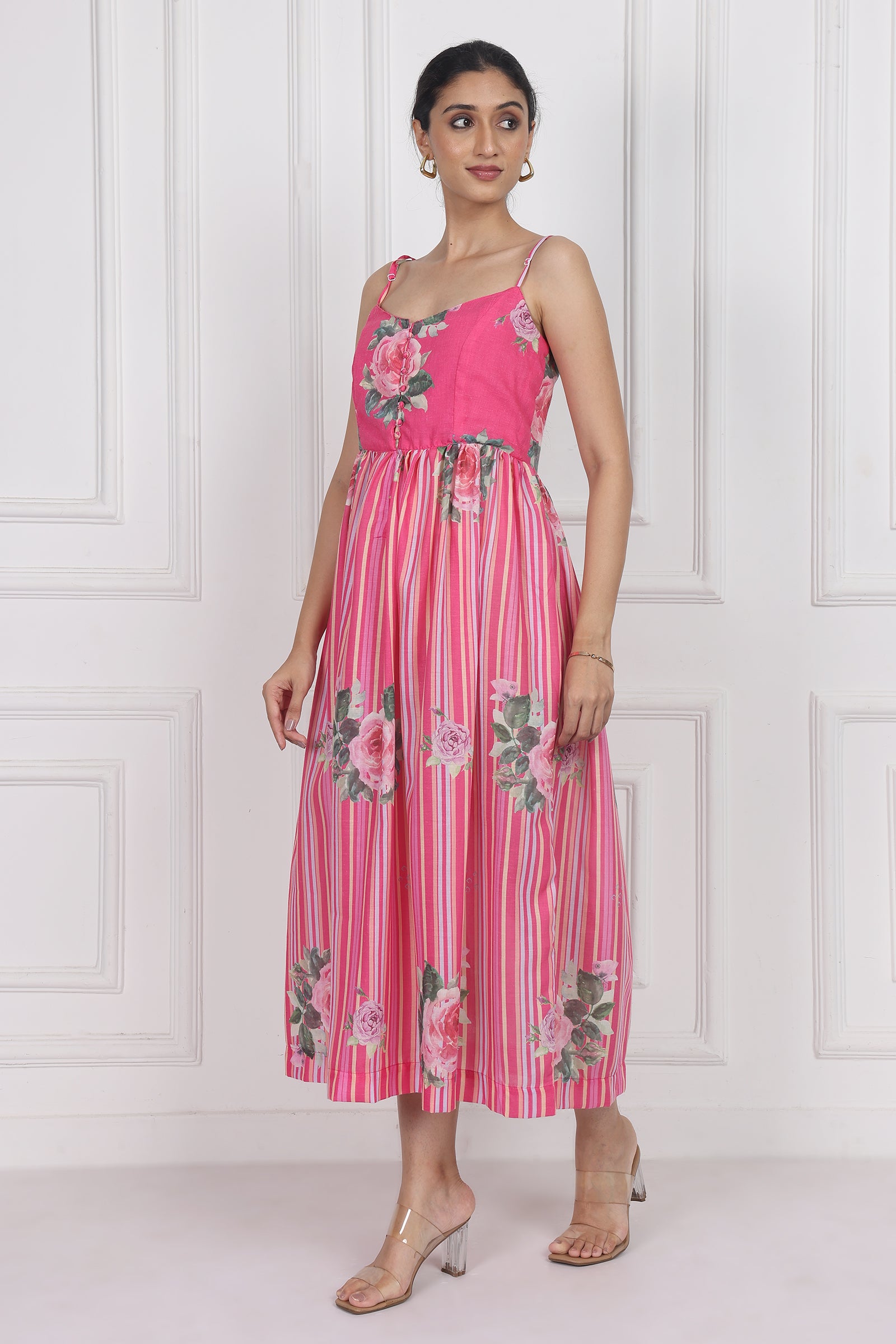 Wander Edit - Fit And Flare Windflower Song Happy Strappy Dress