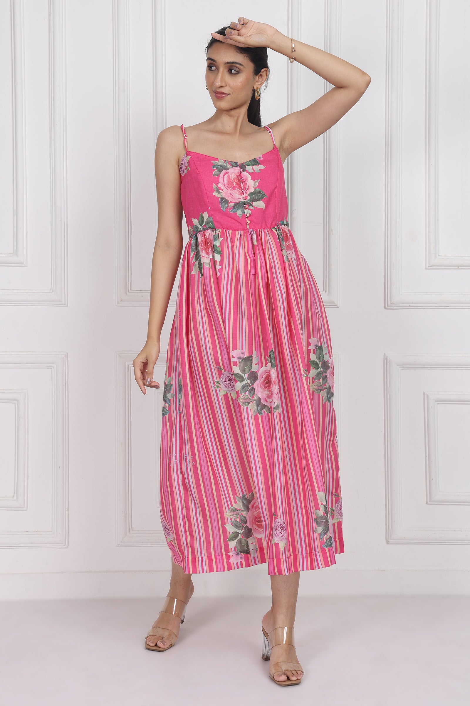 Wander Edit - Fit And Flare Windflower Song Happy Strappy Dress