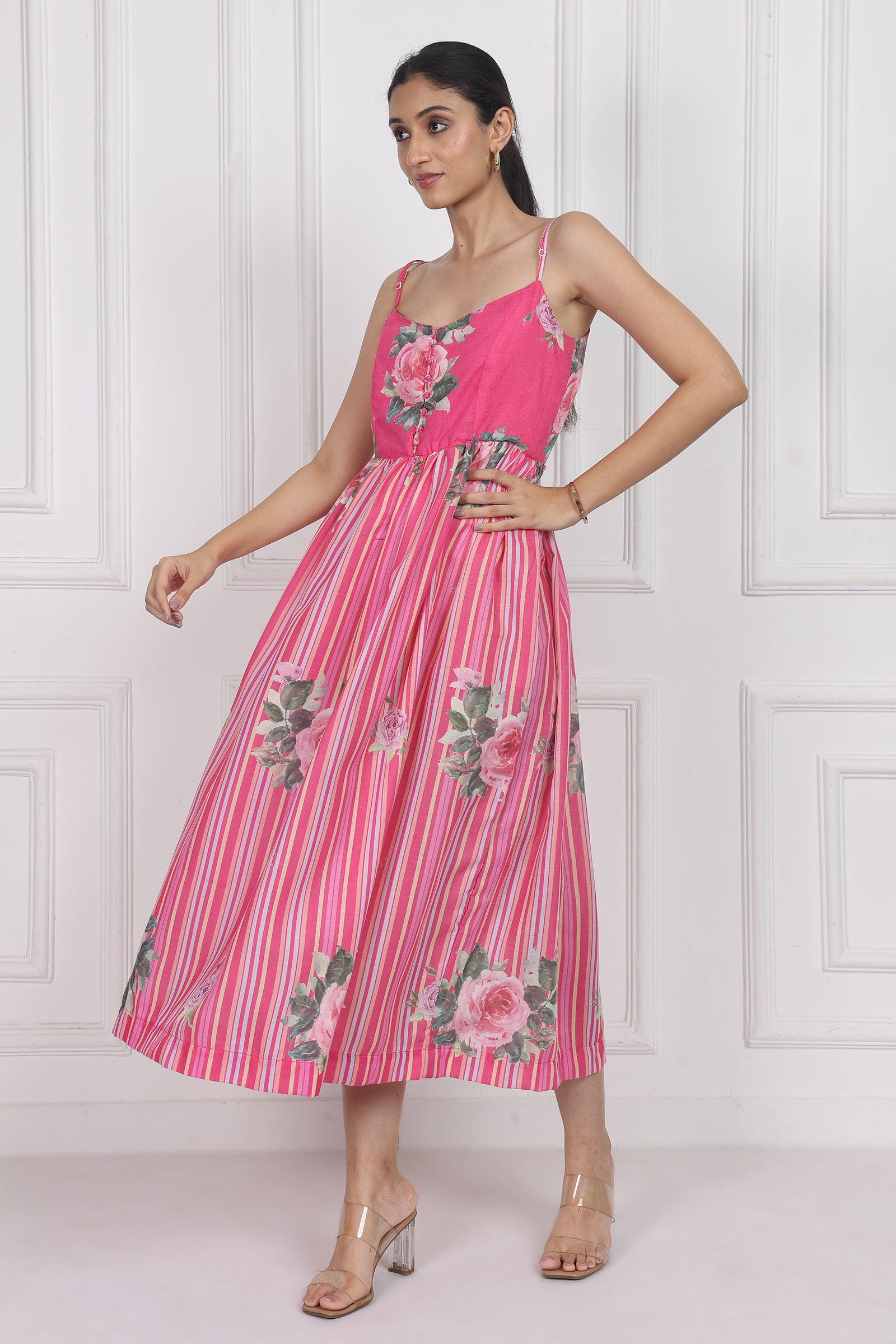 Wander Edit - Fit And Flare Windflower Song Happy Strappy Dress