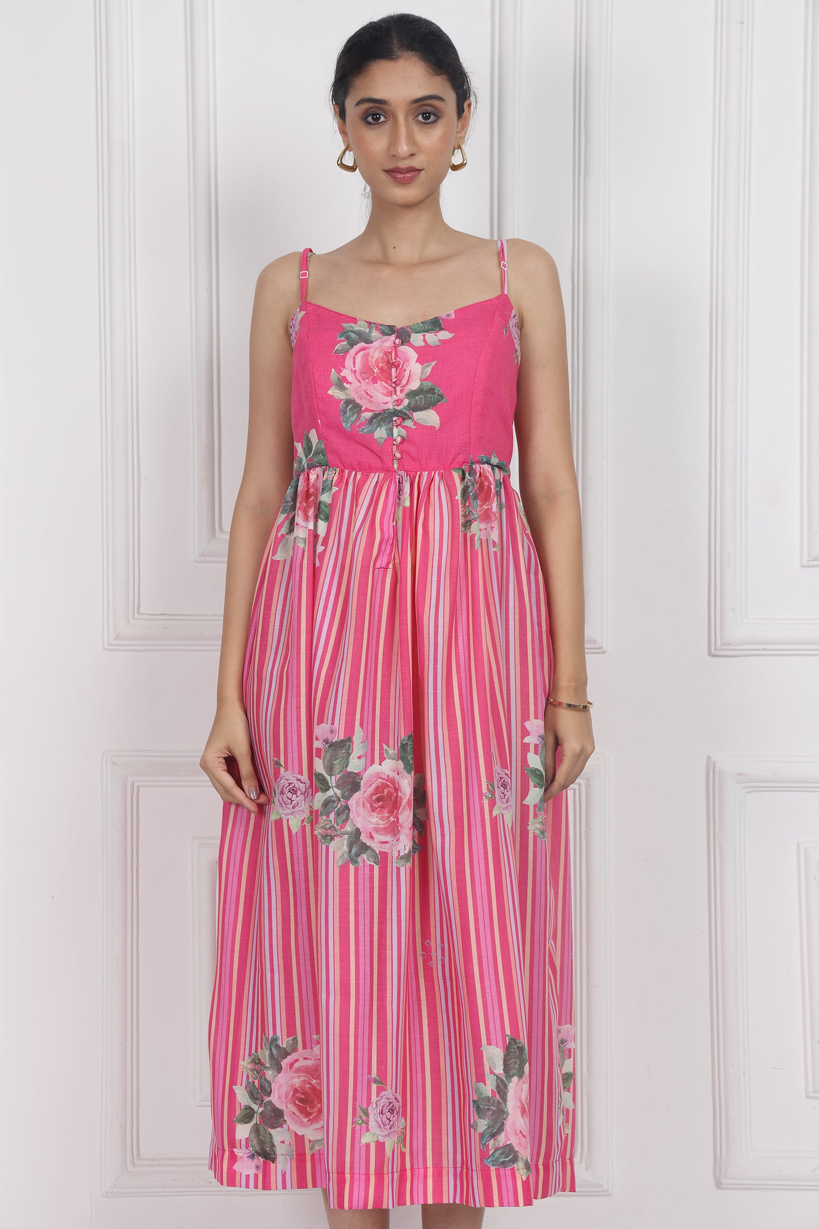 Wander Edit - Fit And Flare Windflower Song Happy Strappy Dress