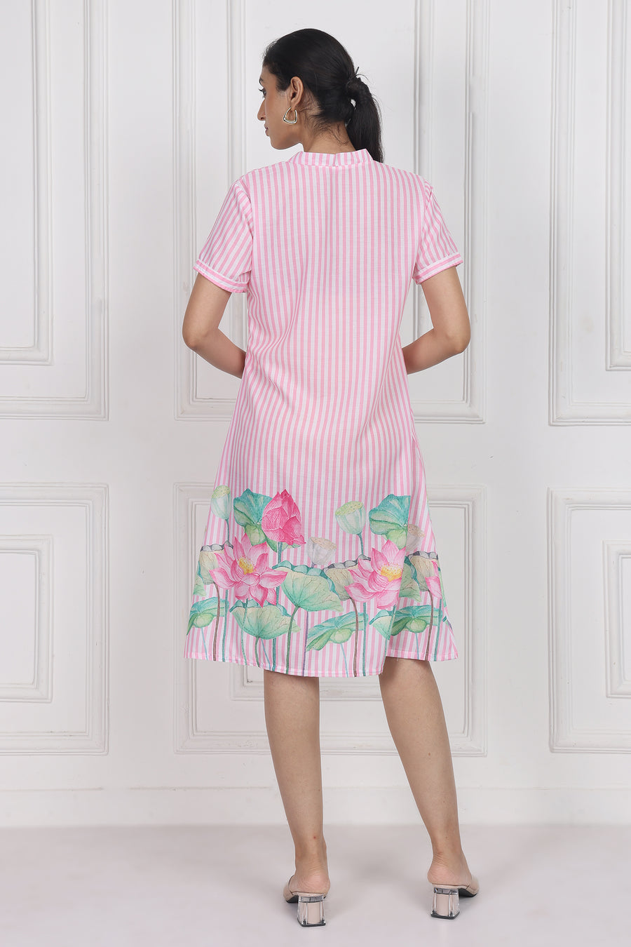 Lotus Whisper A-line Short Dress
