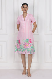 Lotus Whisper A-line Short Dress