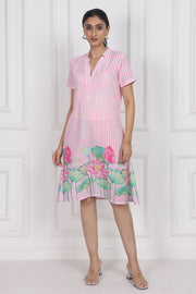 Lotus Whisper A-line Short Dress