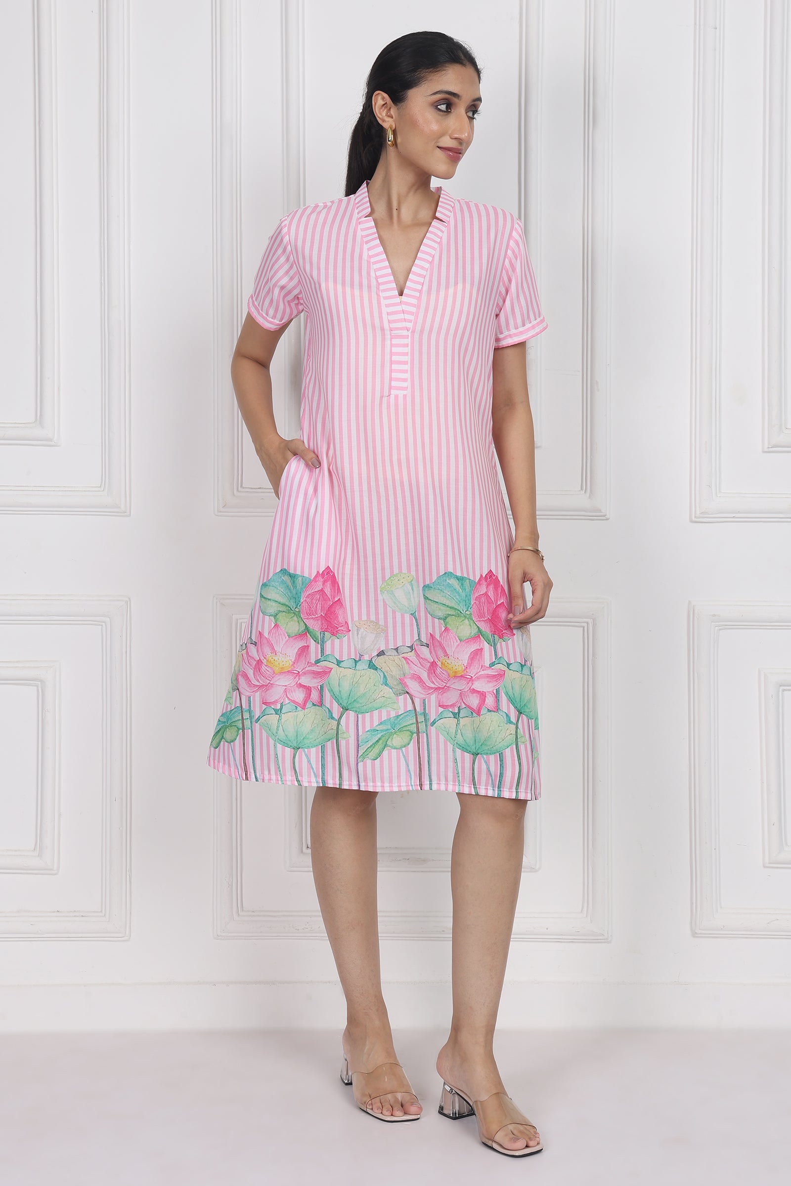 Wander Edit - Lotus Whisper A Line Short Dress