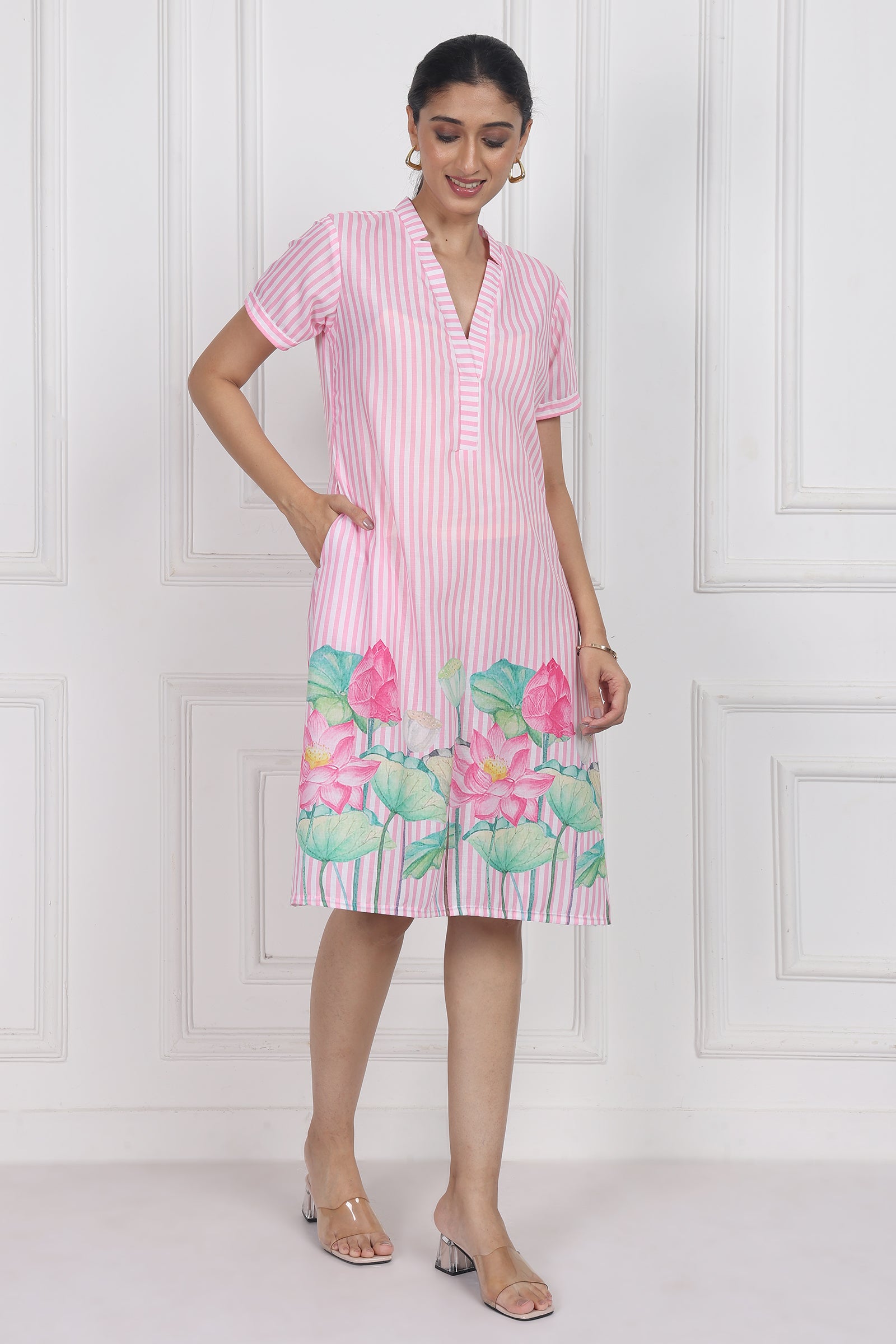 Wander Edit - Lotus Whisper A Line Short Dress