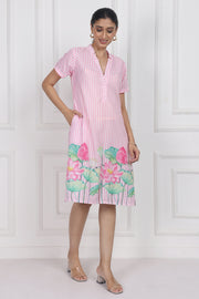 Lotus Whisper A-line Short Dress