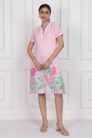 Lotus Whisper A-line Short Dress