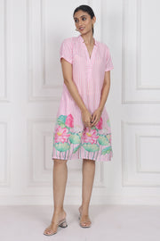 Lotus Whisper A-line Short Dress