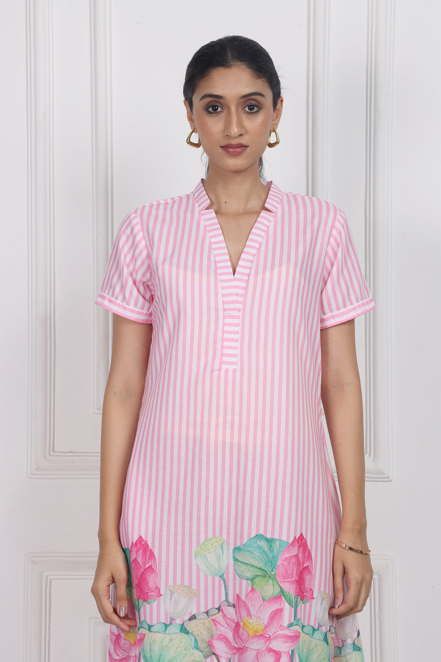 Lotus Whisper A-line Short Dress
