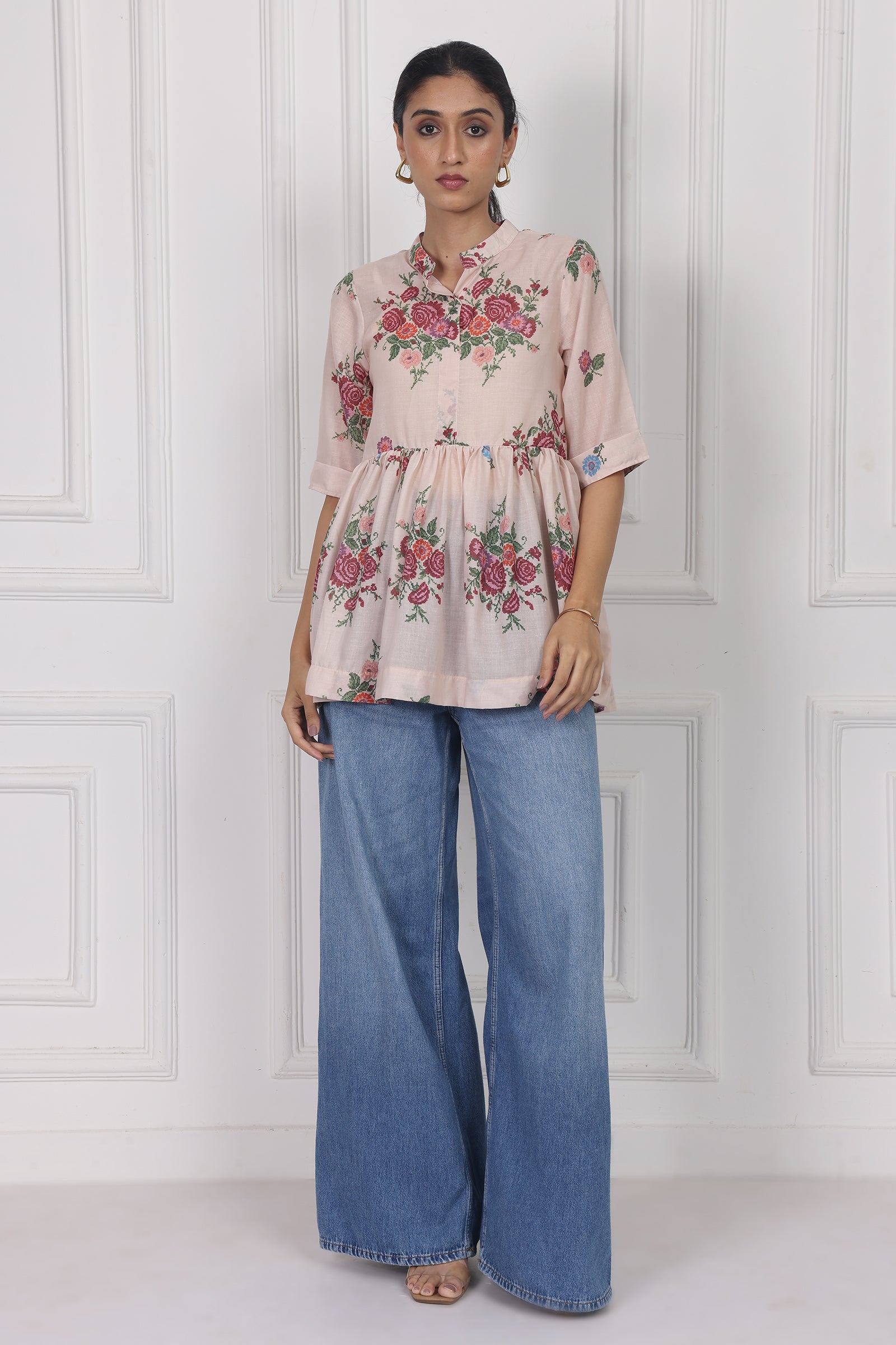 Wander Edit - Windflower Song Peplum Top