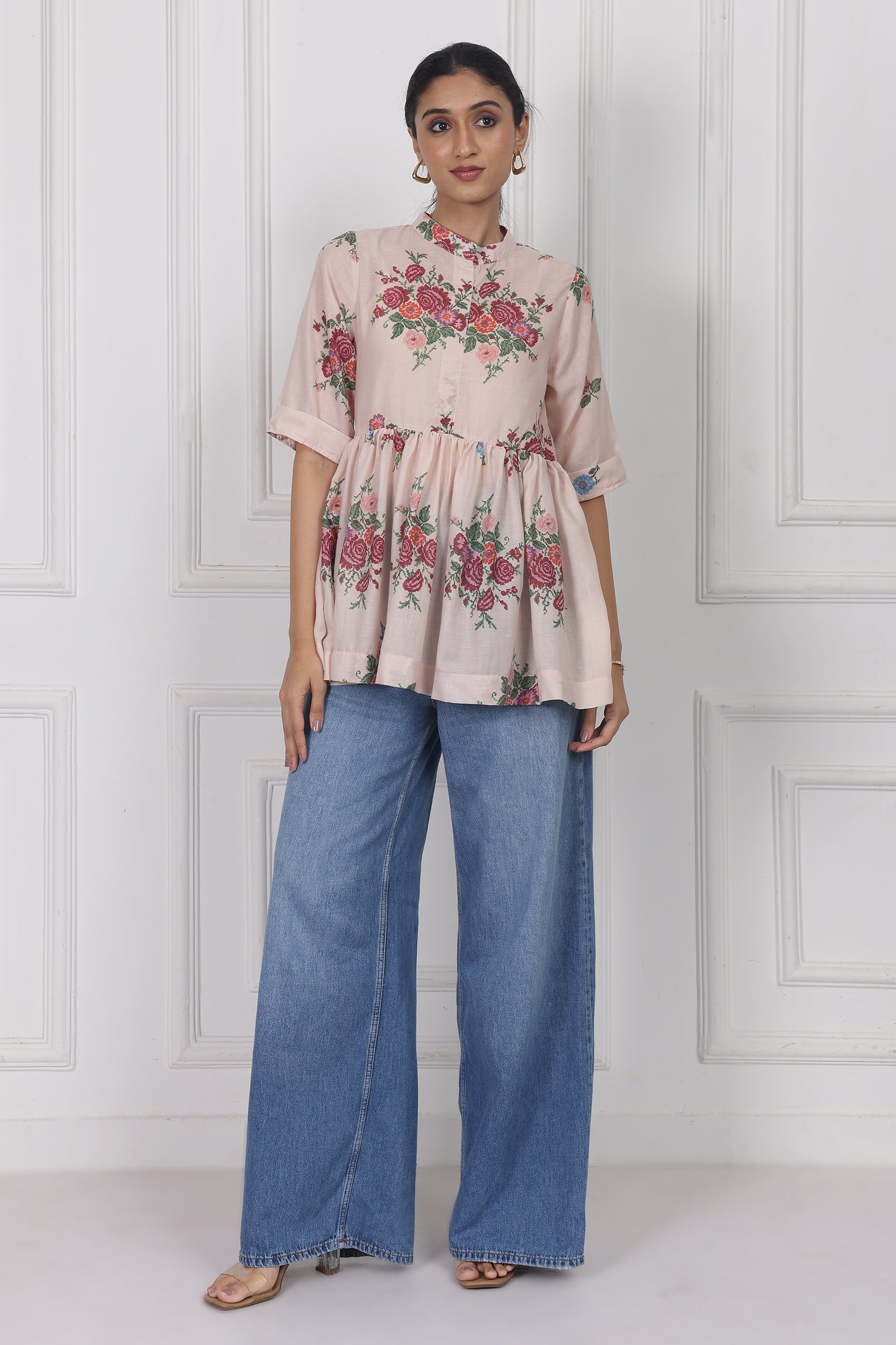 Wander Edit - Windflower Song Peplum Top