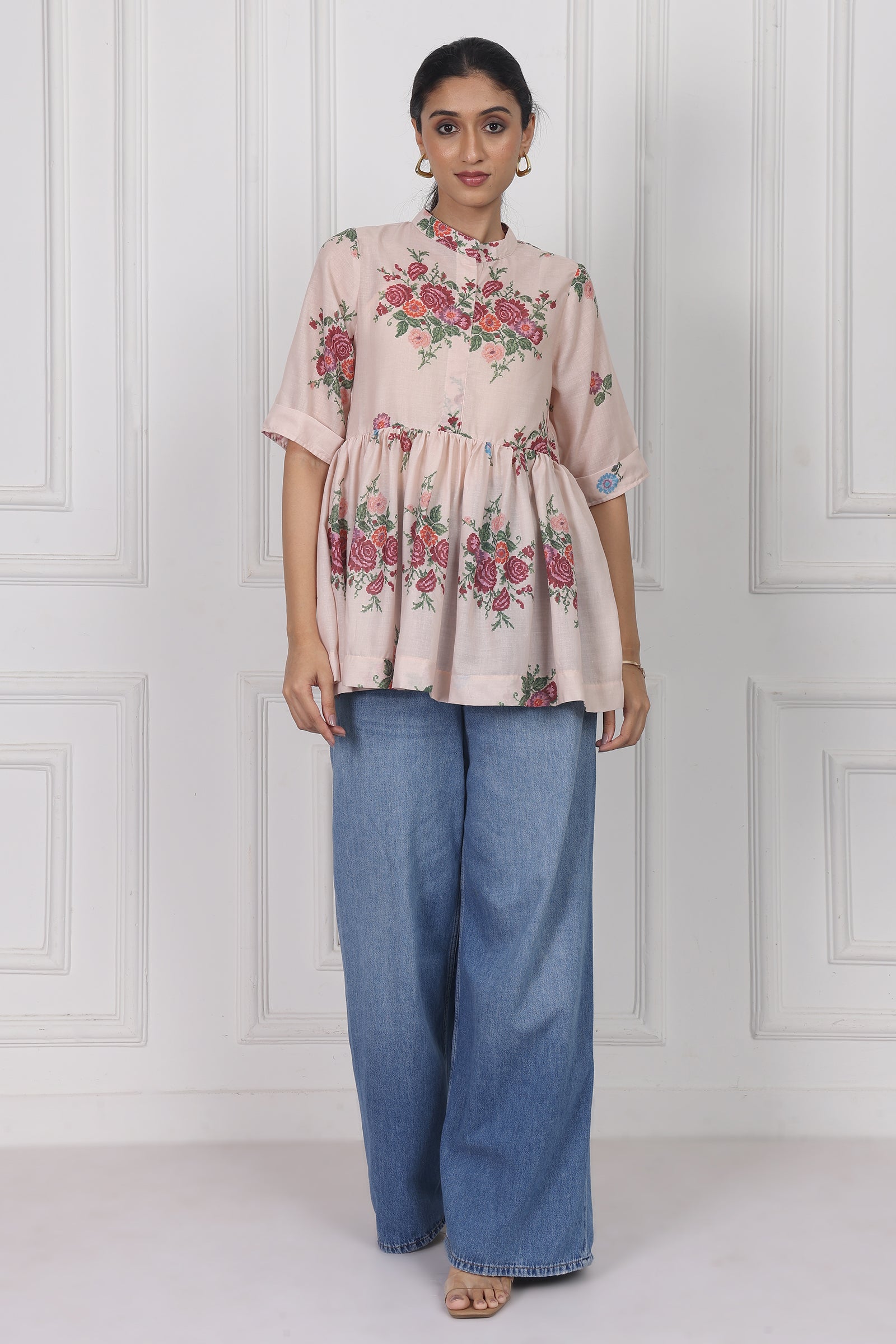 Wander Edit - Windflower Song Peplum Top