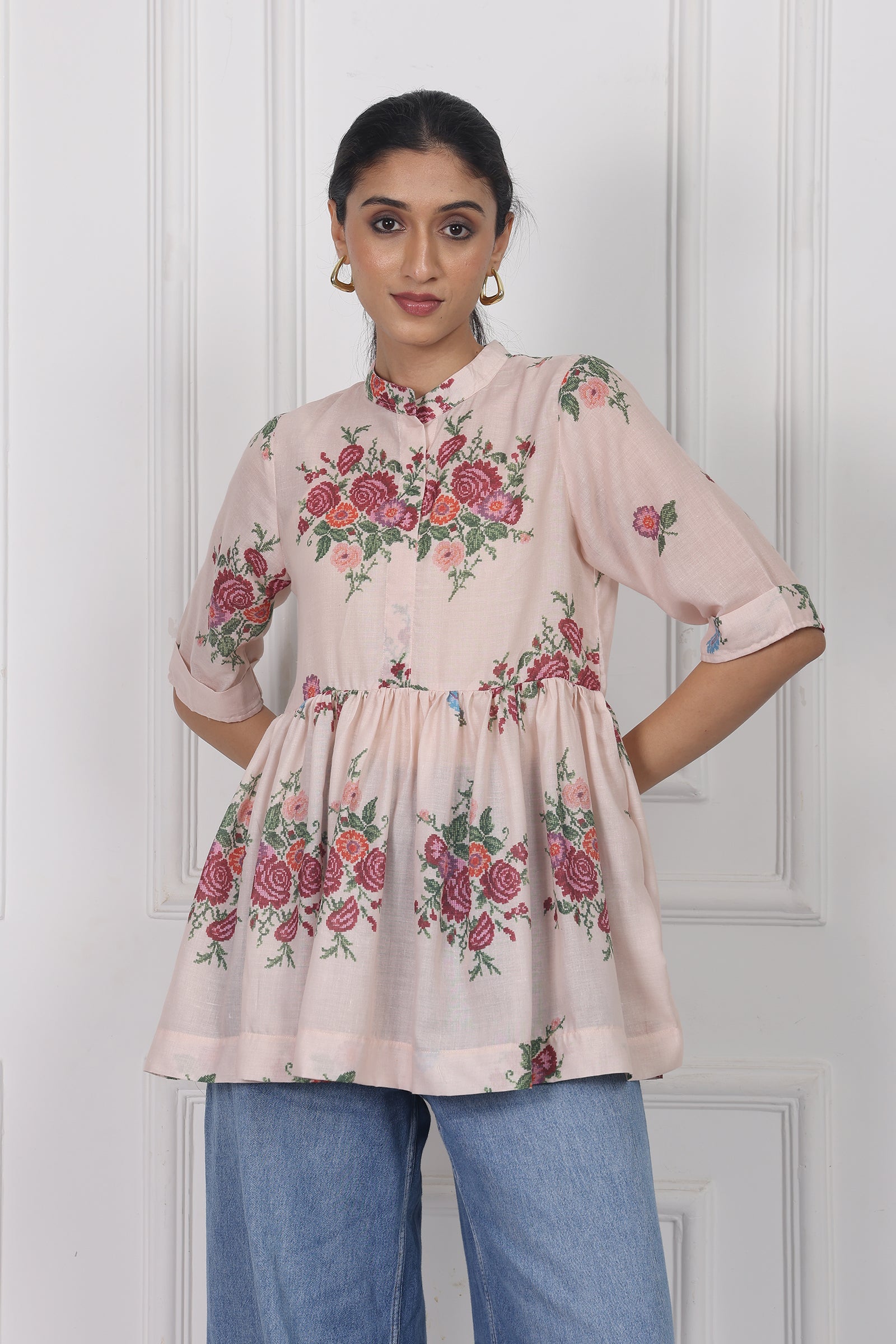 Wander Edit - Windflower Song Peplum Top