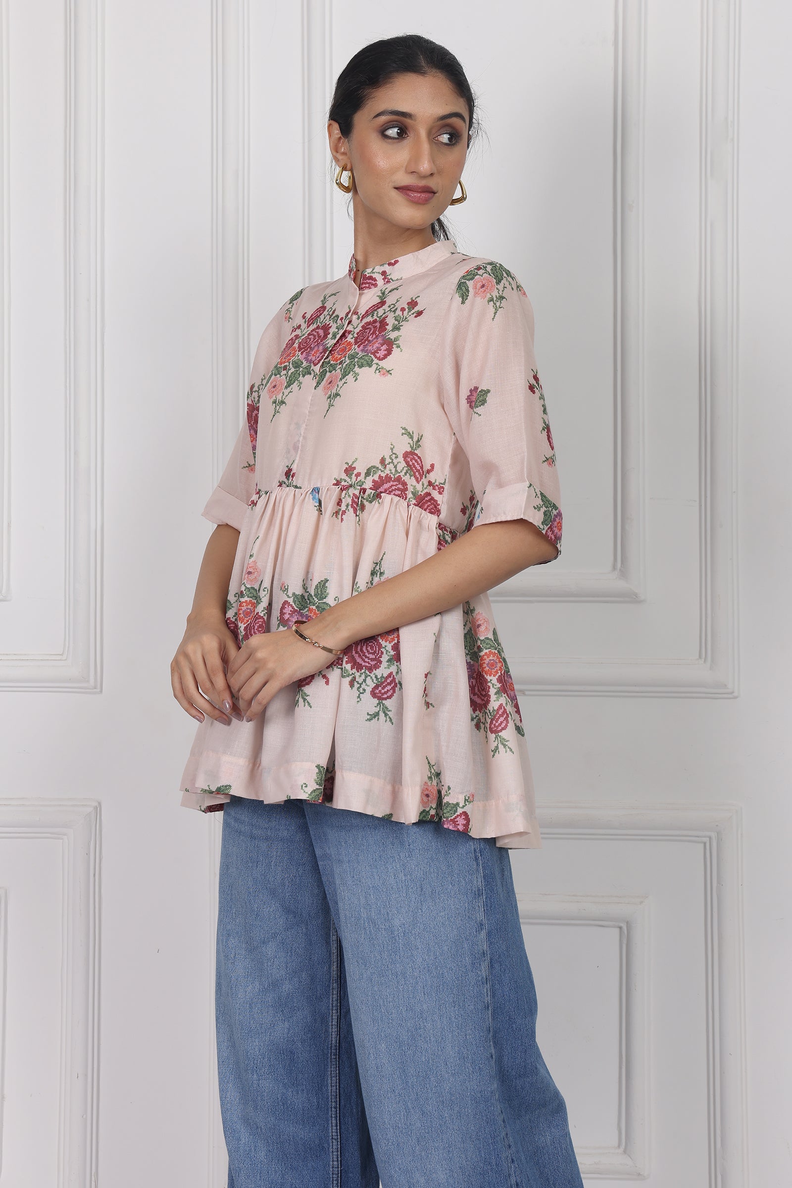 Wander Edit - Windflower Song Peplum Top