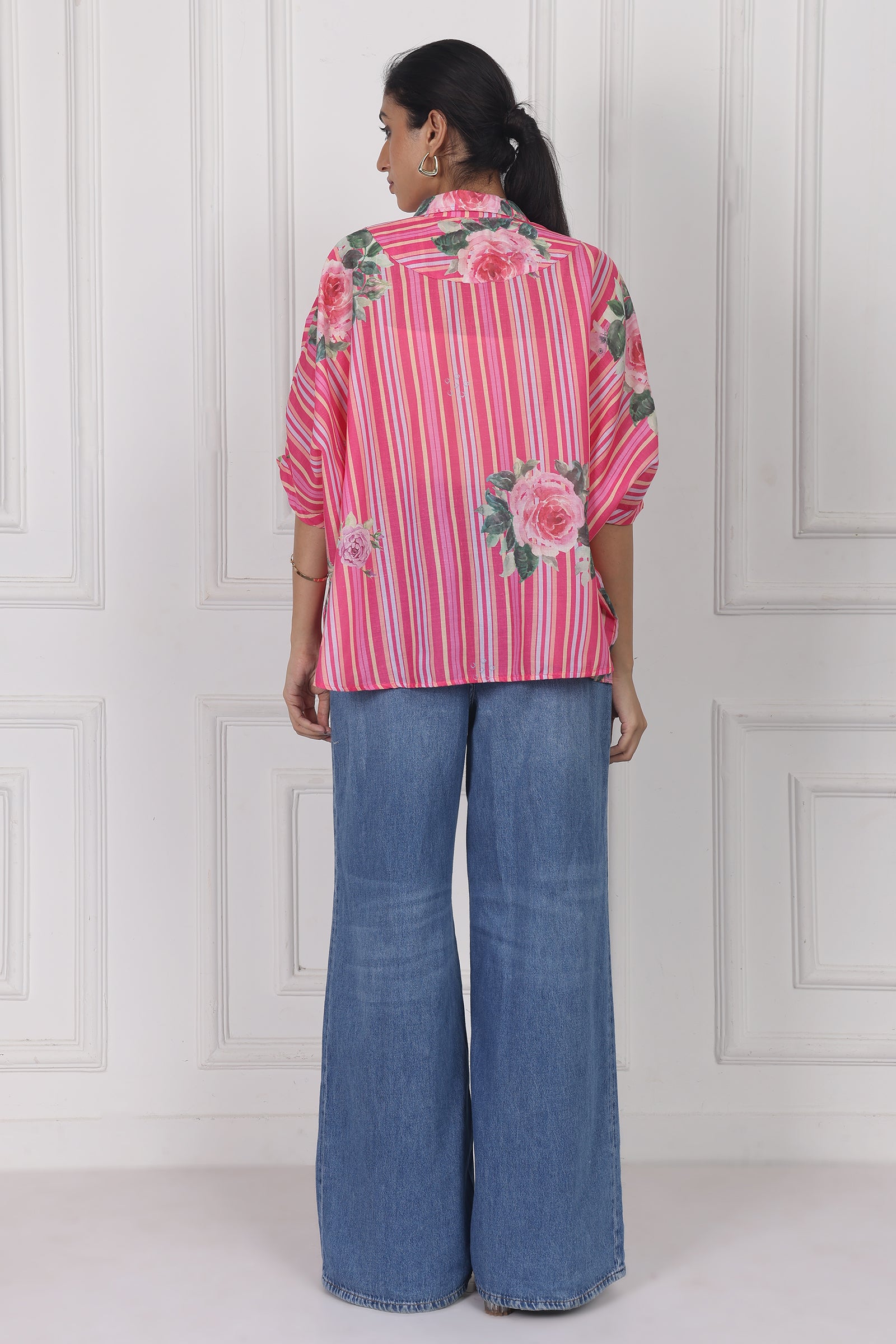 Wander Edit - Wild Rose Charm Boxy Shirt