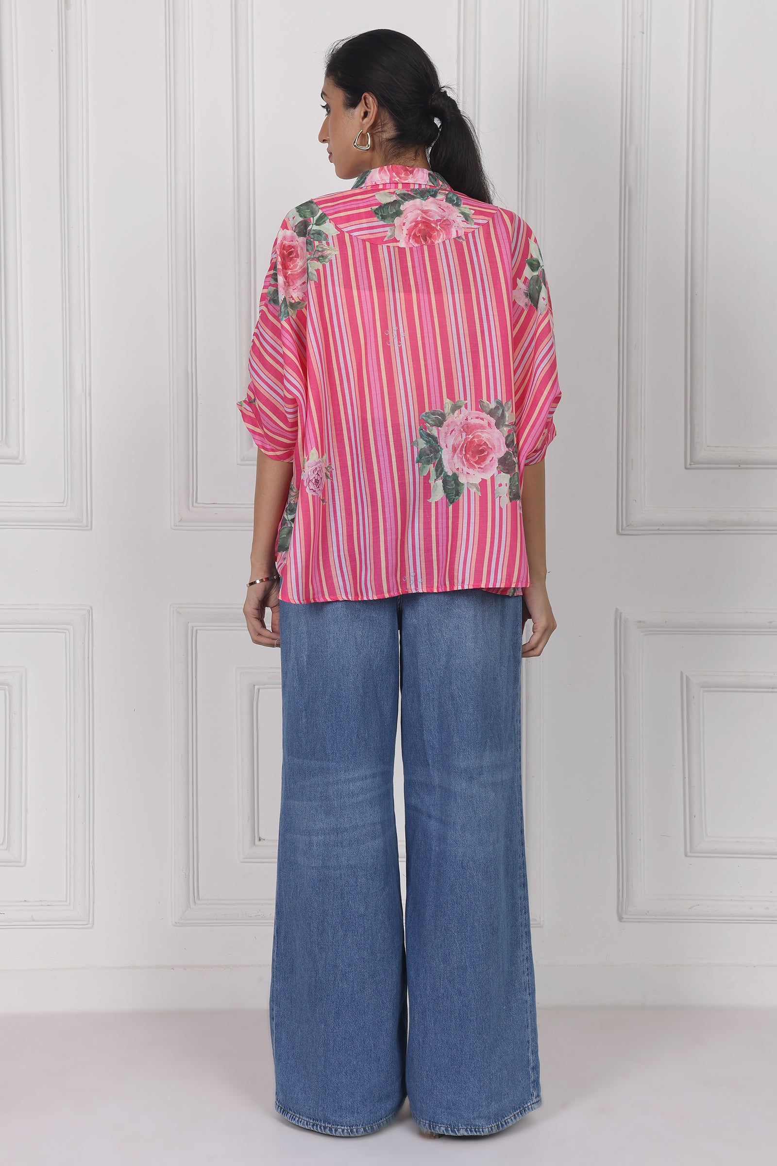 Wander Edit - Wild Rose Charm Boxy Shirt