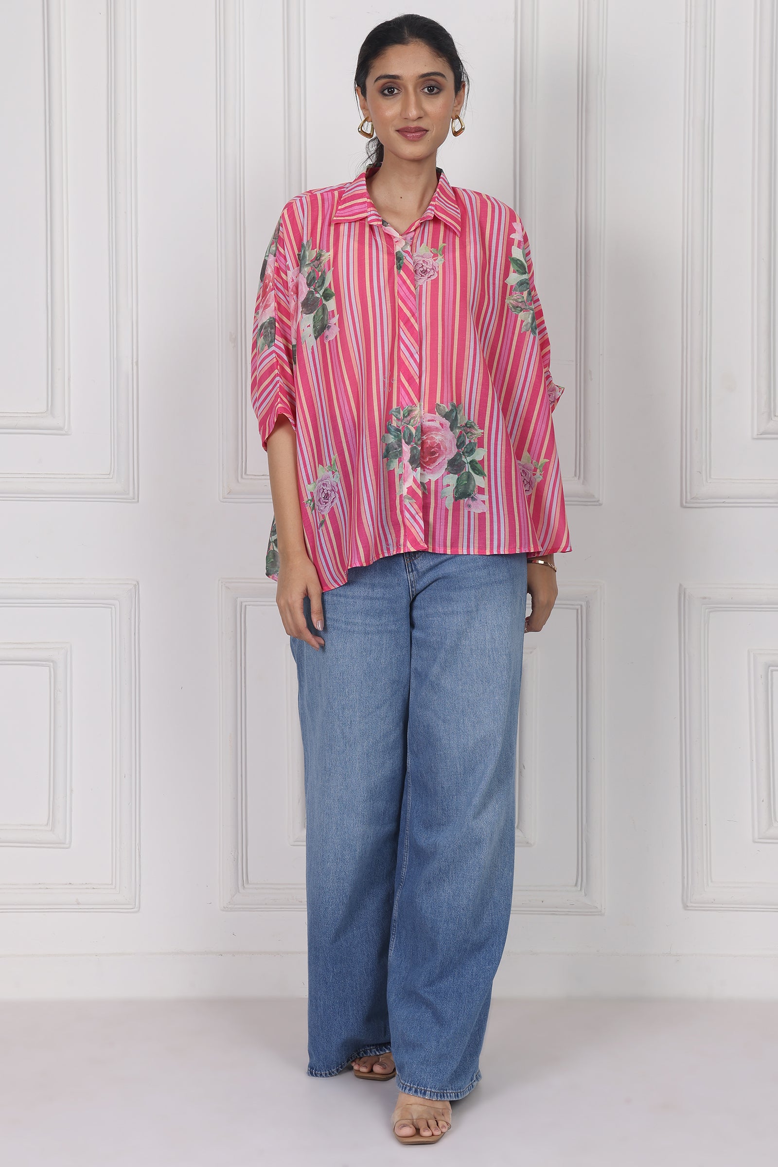 Wander Edit - Wild Rose Charm Boxy Shirt