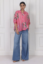 Wild Rose Charm Boxy Shirt