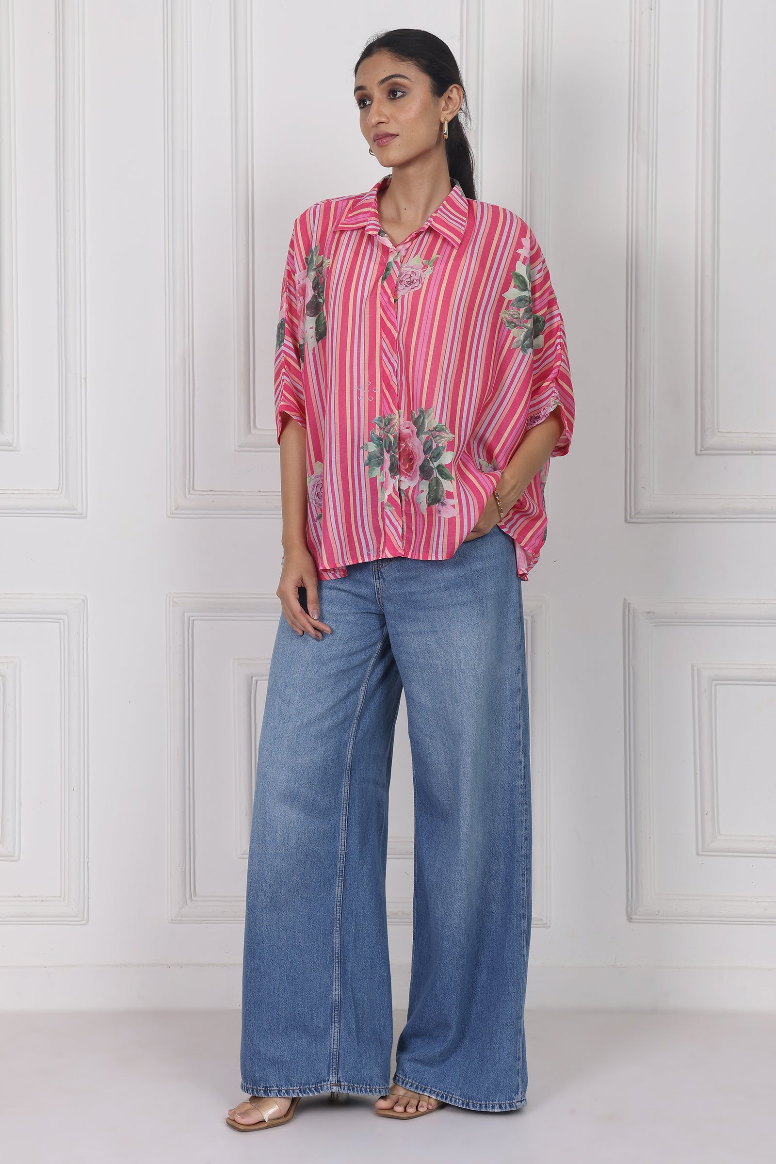 Wander Edit - Wild Rose Charm Boxy Shirt