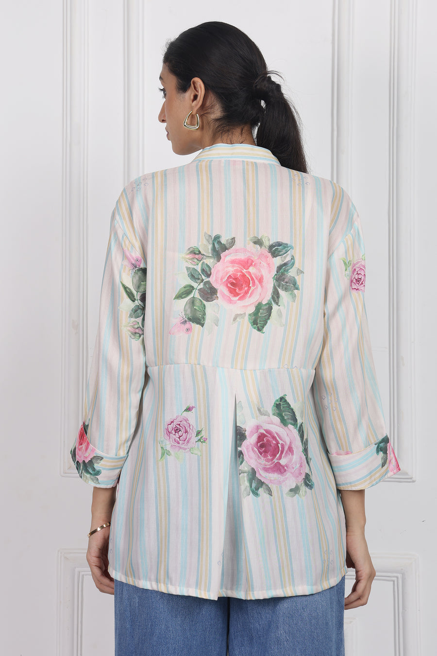 White Magnolia Song High Low Shirt