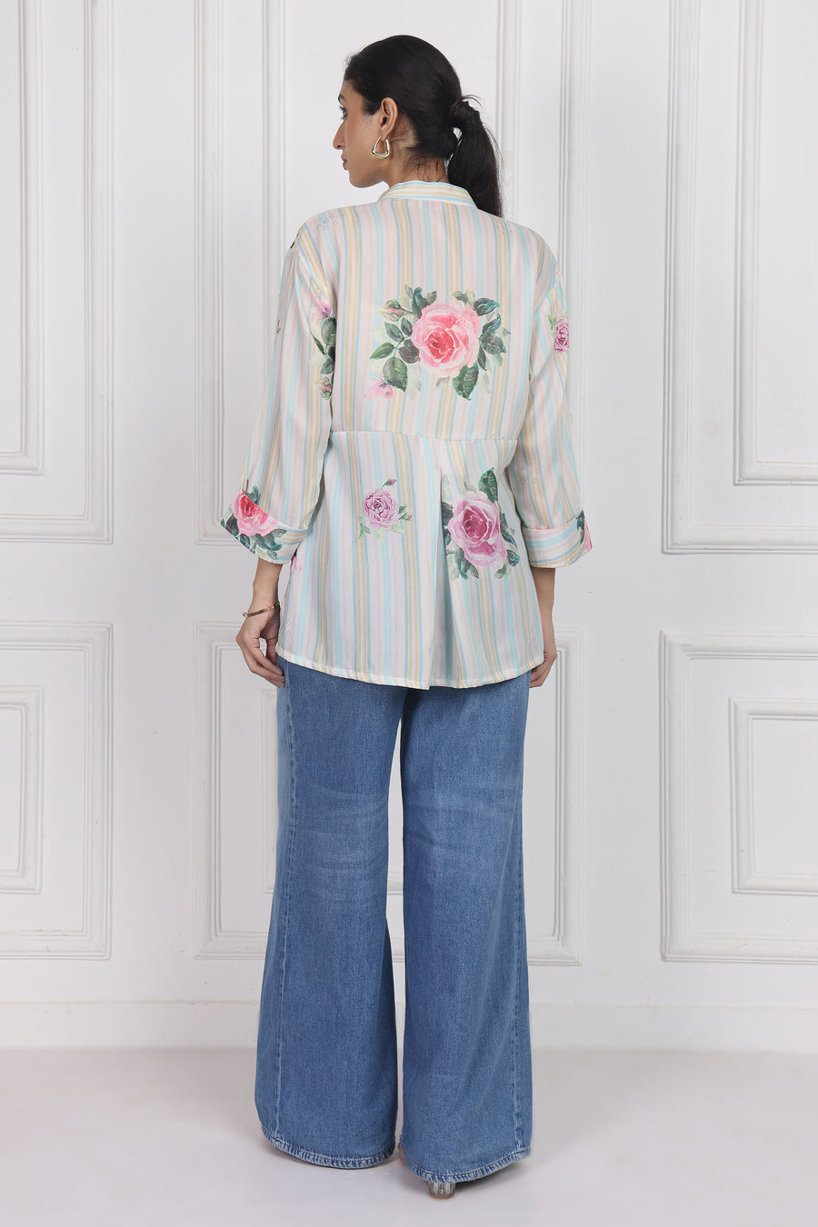 White Magnolia Song High Low Shirt