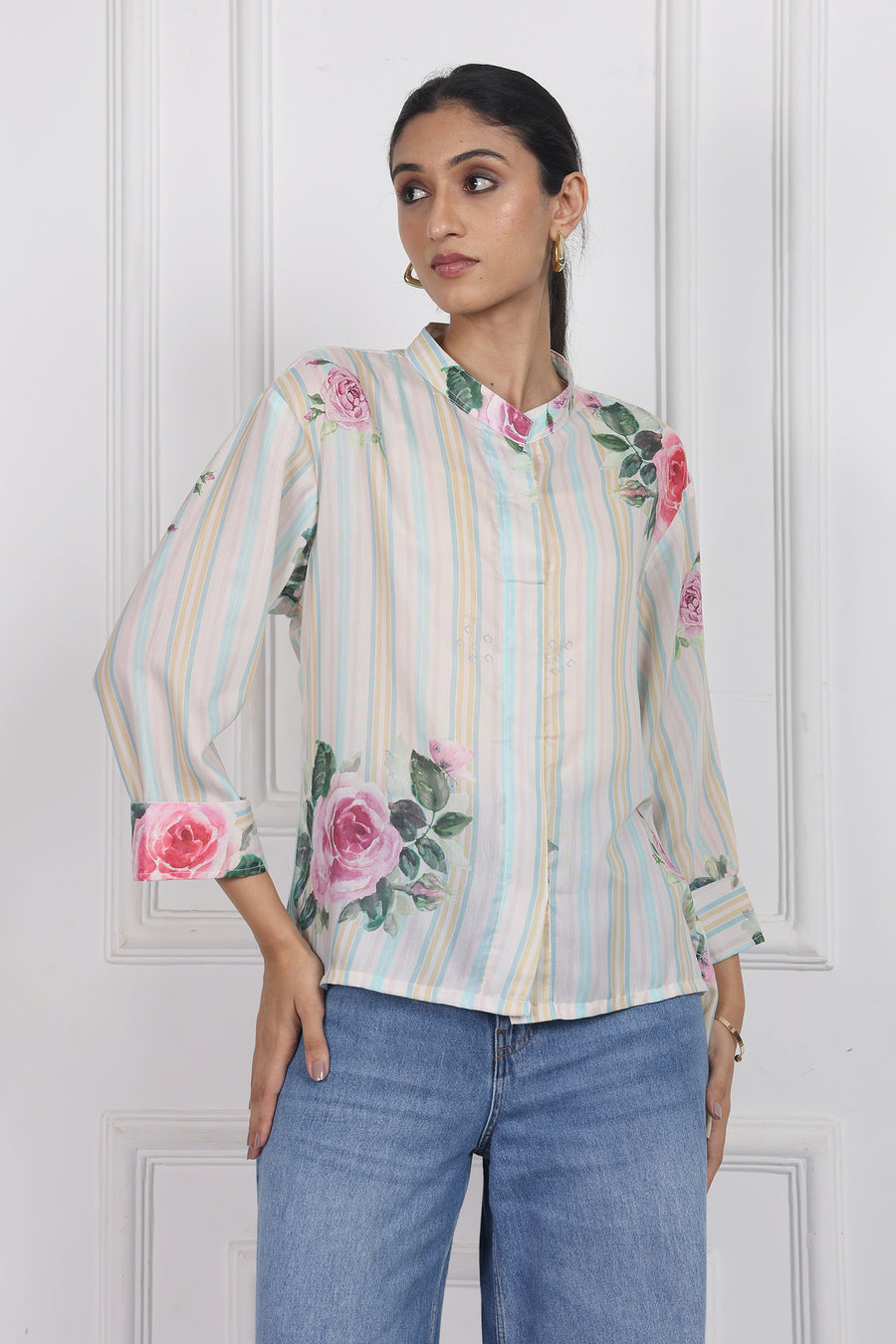 White Magnolia Song High Low Shirt