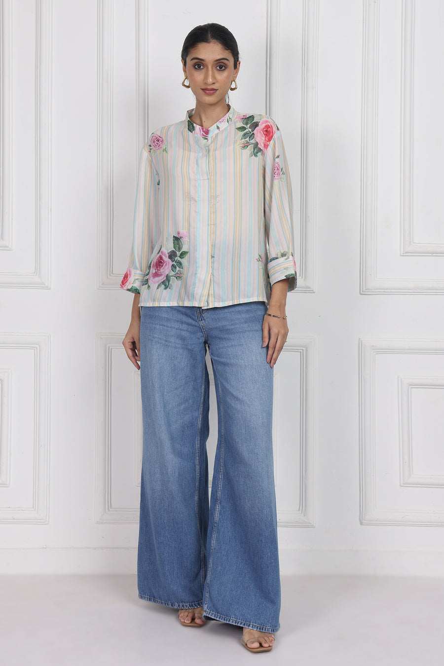 White Magnolia Song High Low Shirt