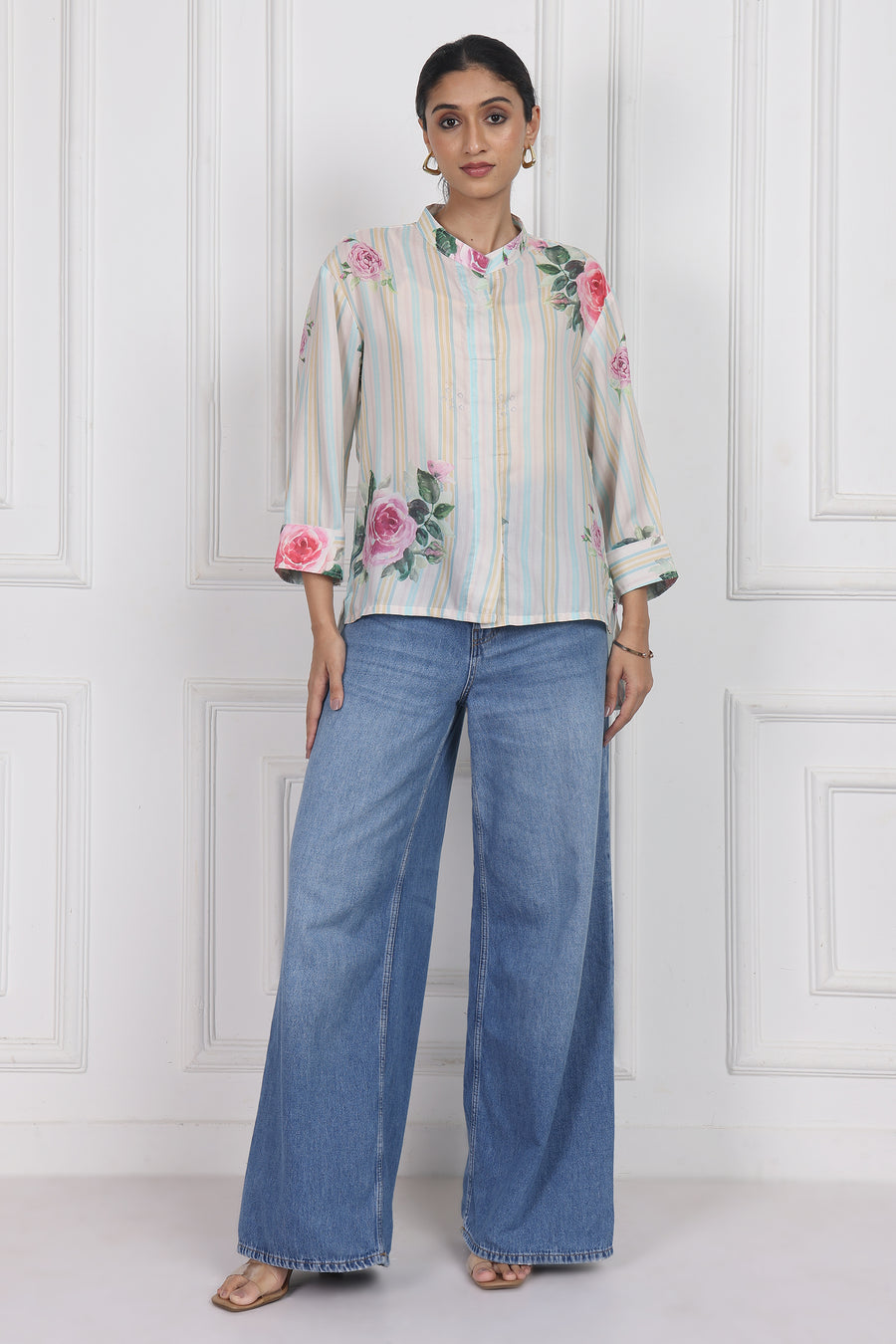 White Magnolia Song High Low Shirt