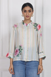 White Magnolia Song High Low Shirt