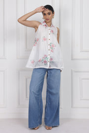 Ivory Bloom Lantern Top