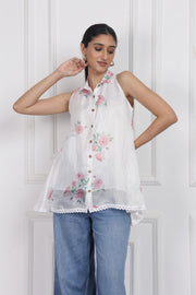 Ivory Bloom Lantern Top