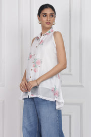 Ivory Bloom Lantern Top