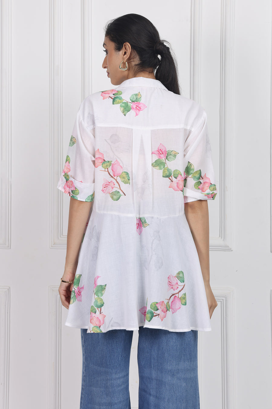 Bougainvillea Bloom High Low Shirt