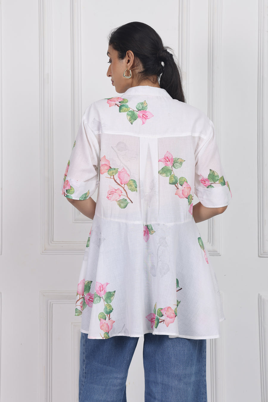 Bougainvillea Bloom High Low Shirt