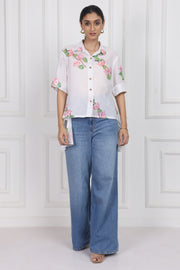 Bougainvillea Bloom High Low Shirt