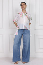 Bougainvillea Bloom High Low Shirt
