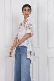 Bougainvillea Bloom High Low Shirt