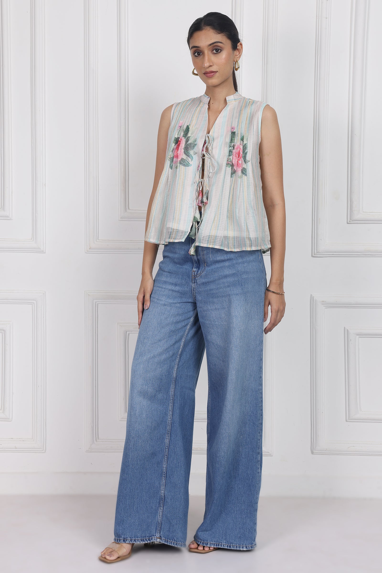 Wander Edit - Secrets In The Garden Tied Front Top