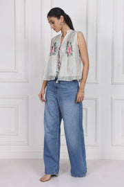Secrets in the Garden Tied Front Top