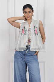 Secrets in the Garden Tied Front Top