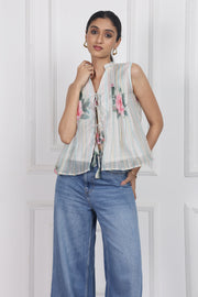 Secrets in the Garden Tied Front Top