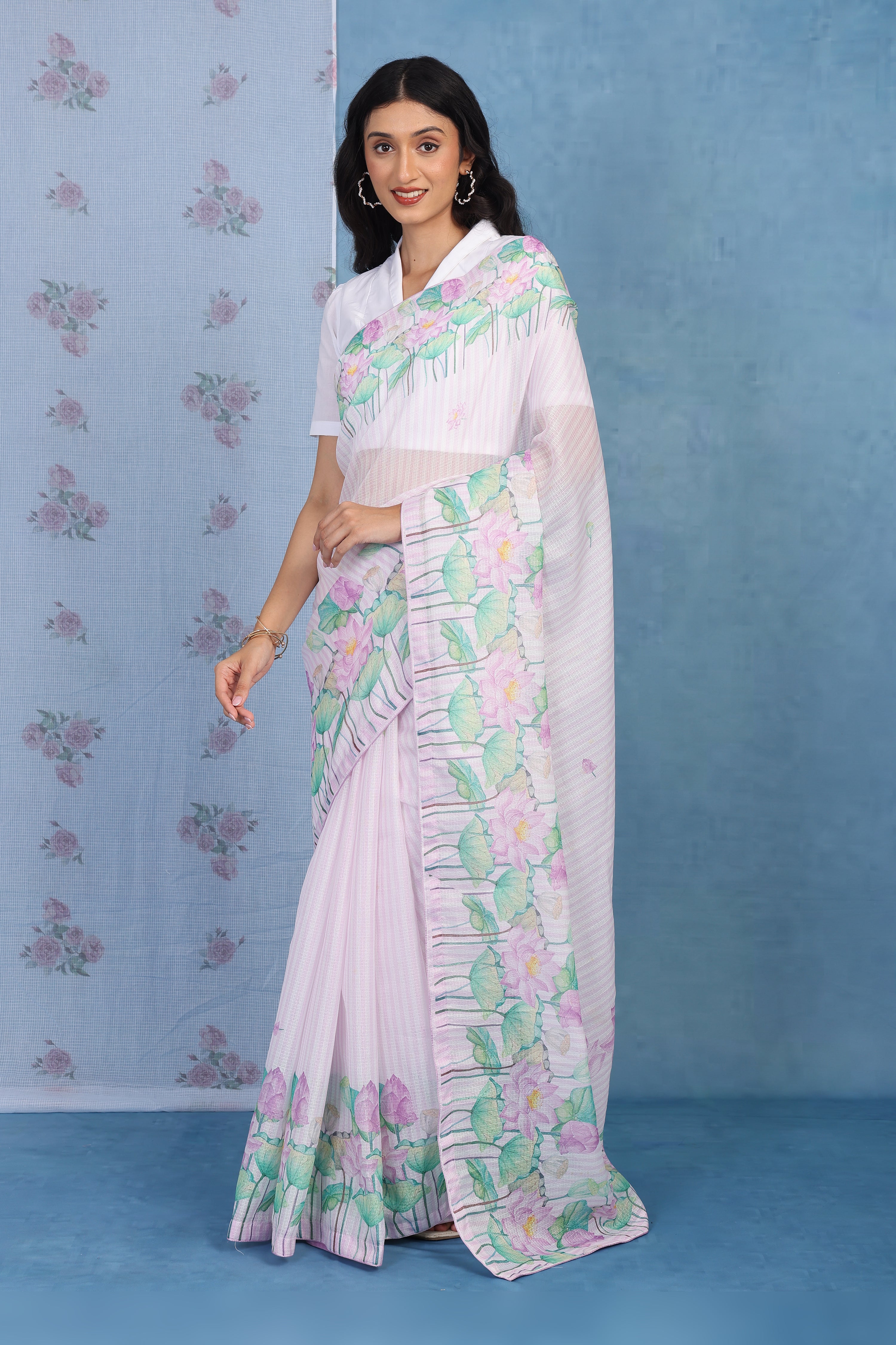 Petals Of Lotus Pale Mauve Kota Saree