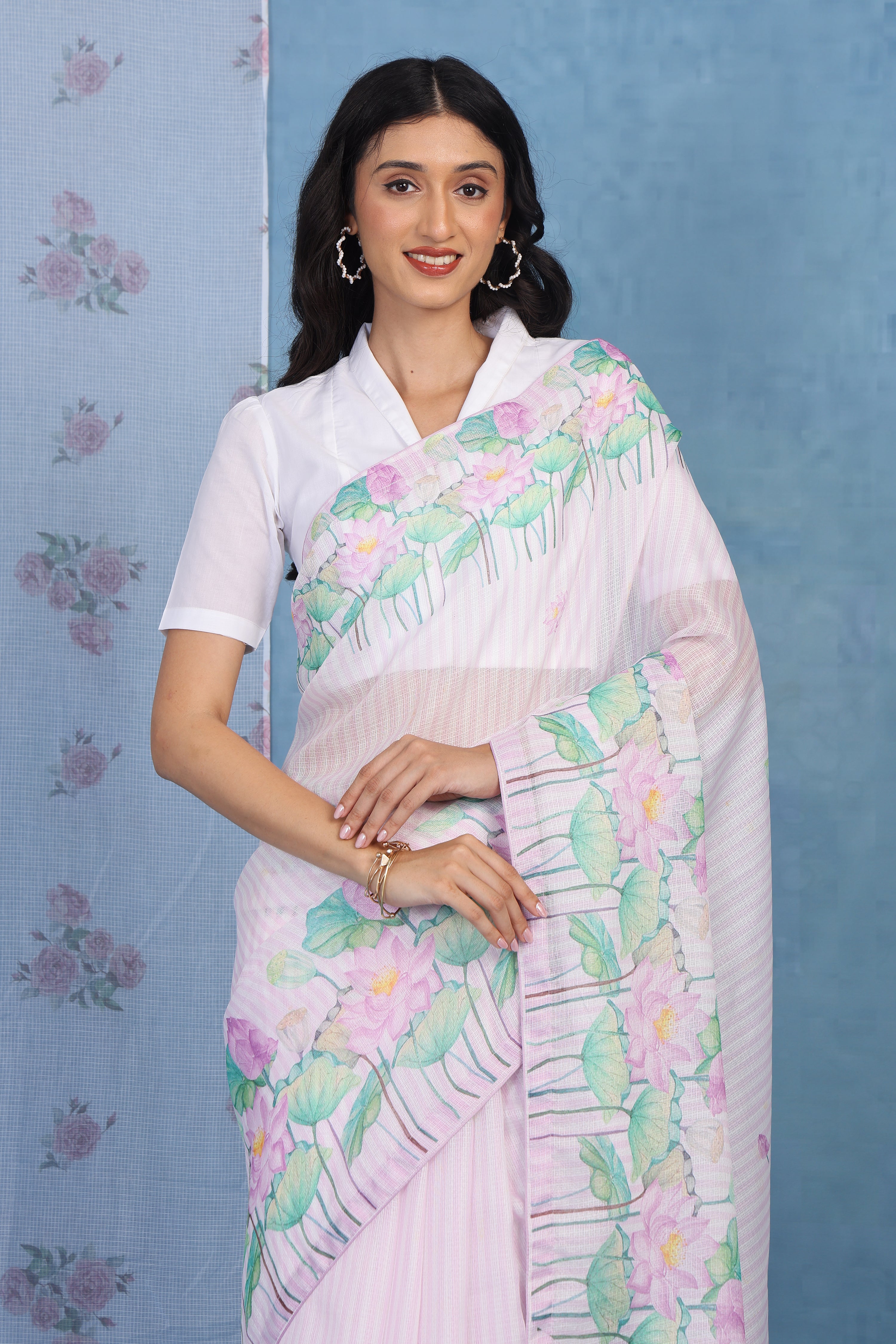 Petals Of Lotus Pale Mauve Kota Saree