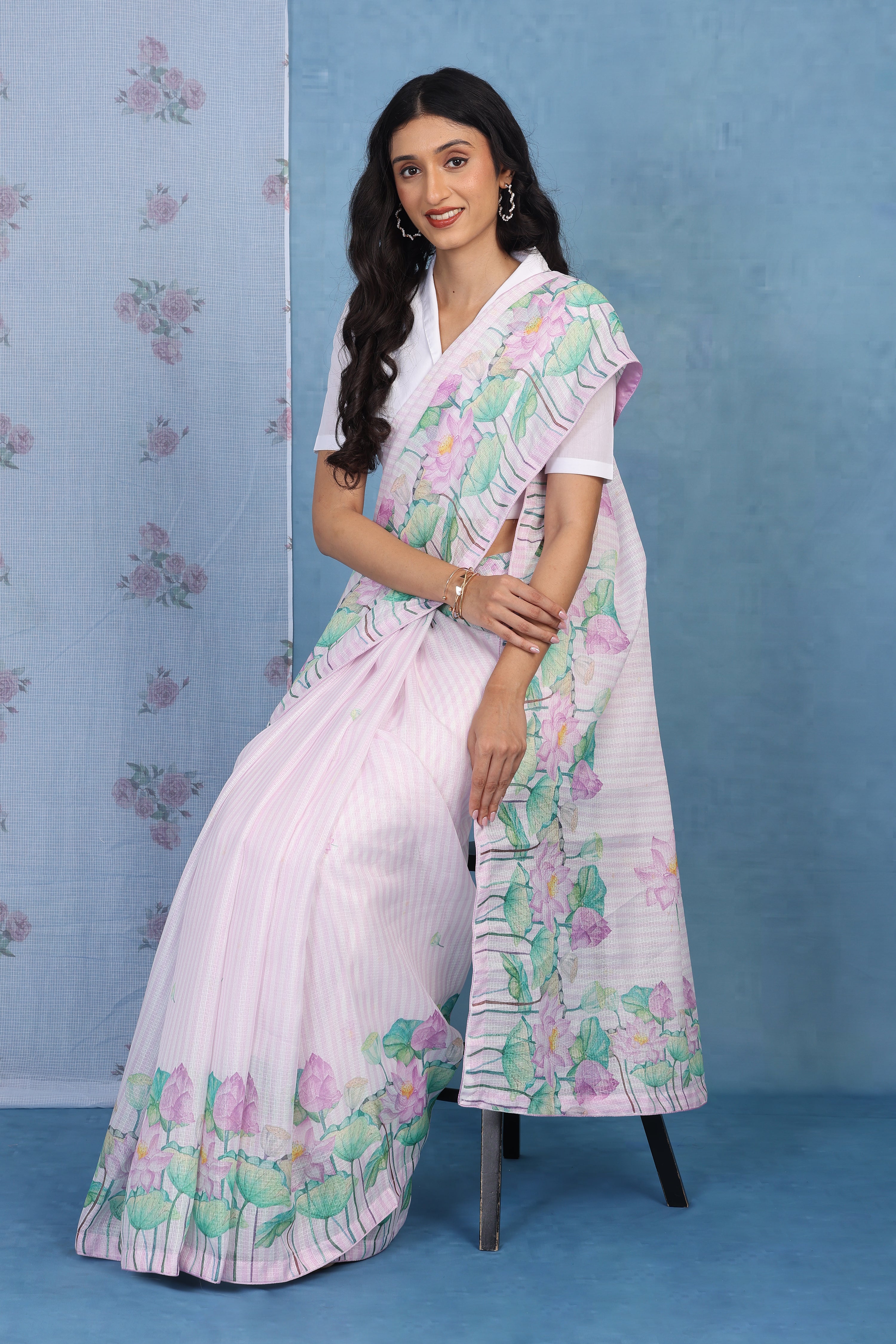 Petals Of Lotus Pale Mauve Kota Saree