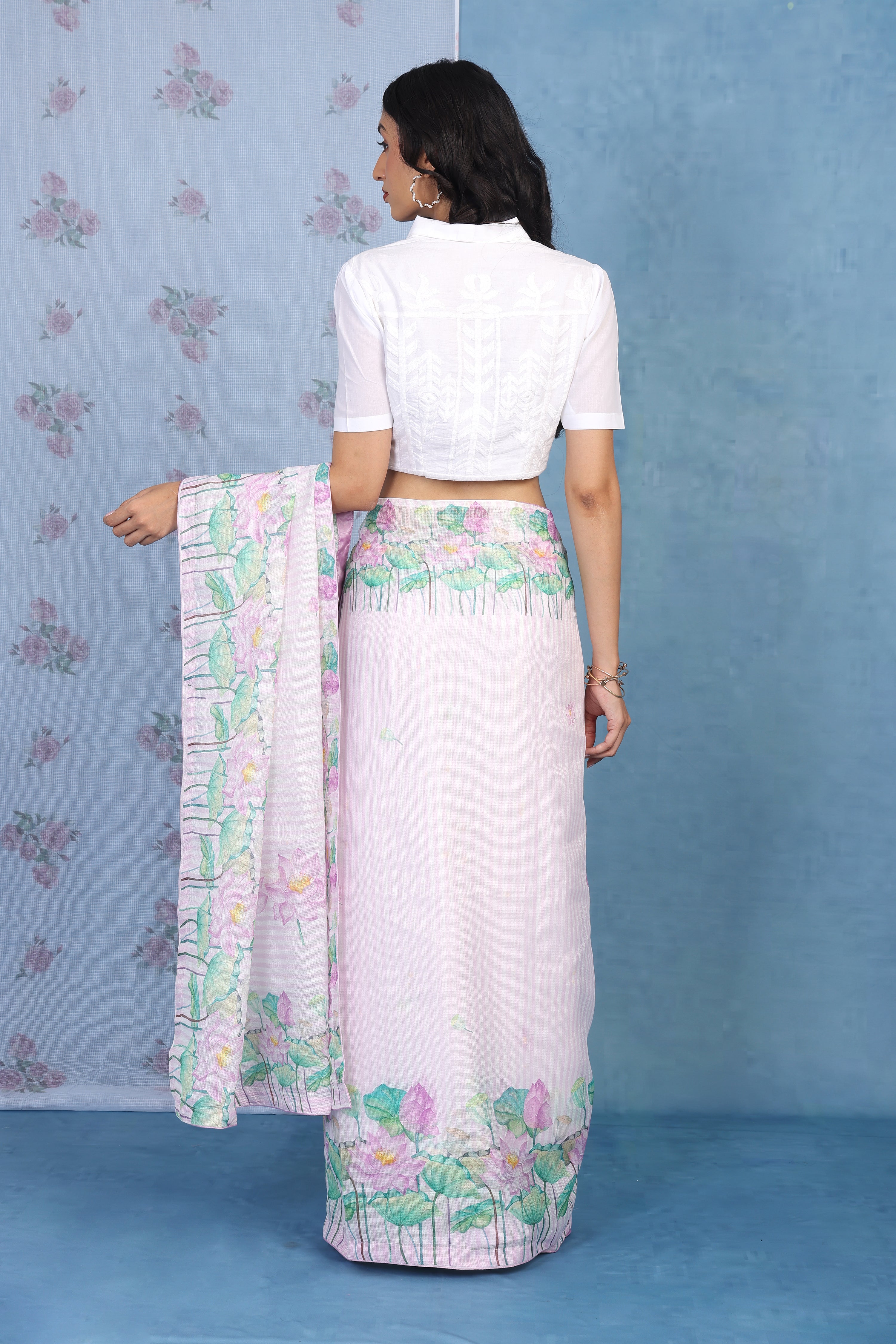 Petals Of Lotus Pale Mauve Kota Saree